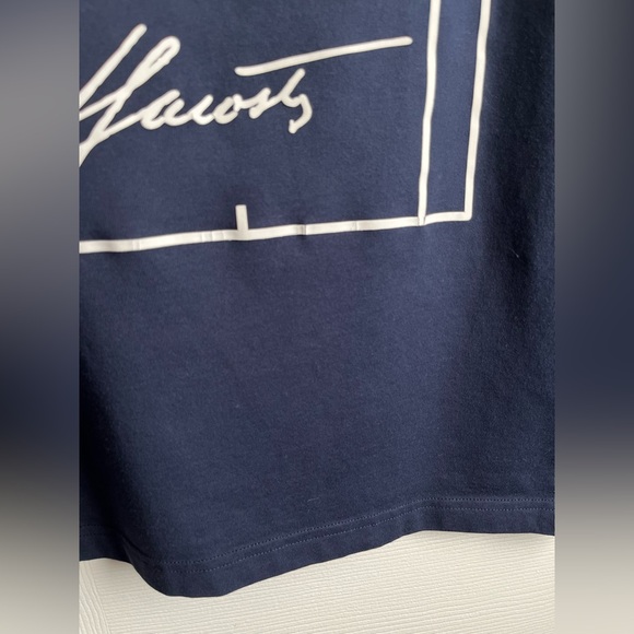 Lacoste Mens Roland Garros Edition Navy Blue Logo Jersey T-Shirt Medium - Picture 6 of 7